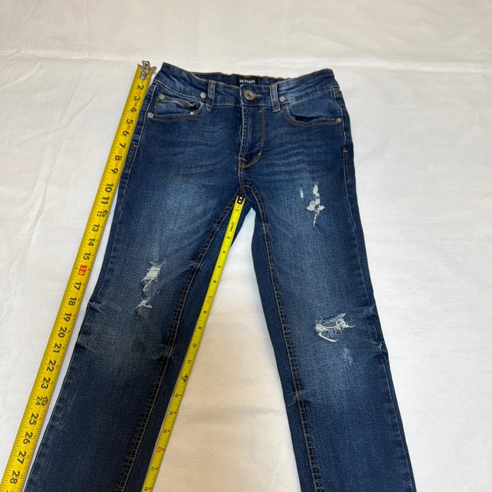 Stylish Distressed Hudson Boys Blue Jeans Adjustable waistband sz 12 - Picture 3 of 10